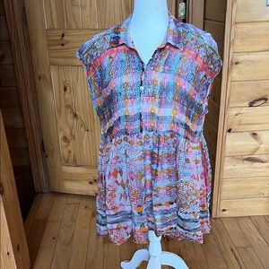 Free people one gauze cotton tunic
